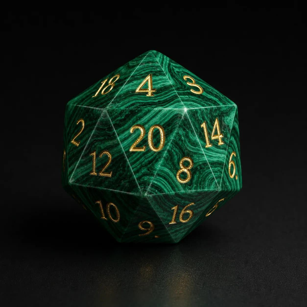 Malachite gemstone dice sourcing guide